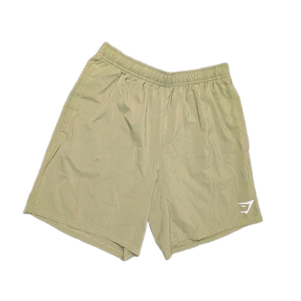Gymshark Womens Athletic Gym Shorts Size Small Drawstrings Army Green Pull-On